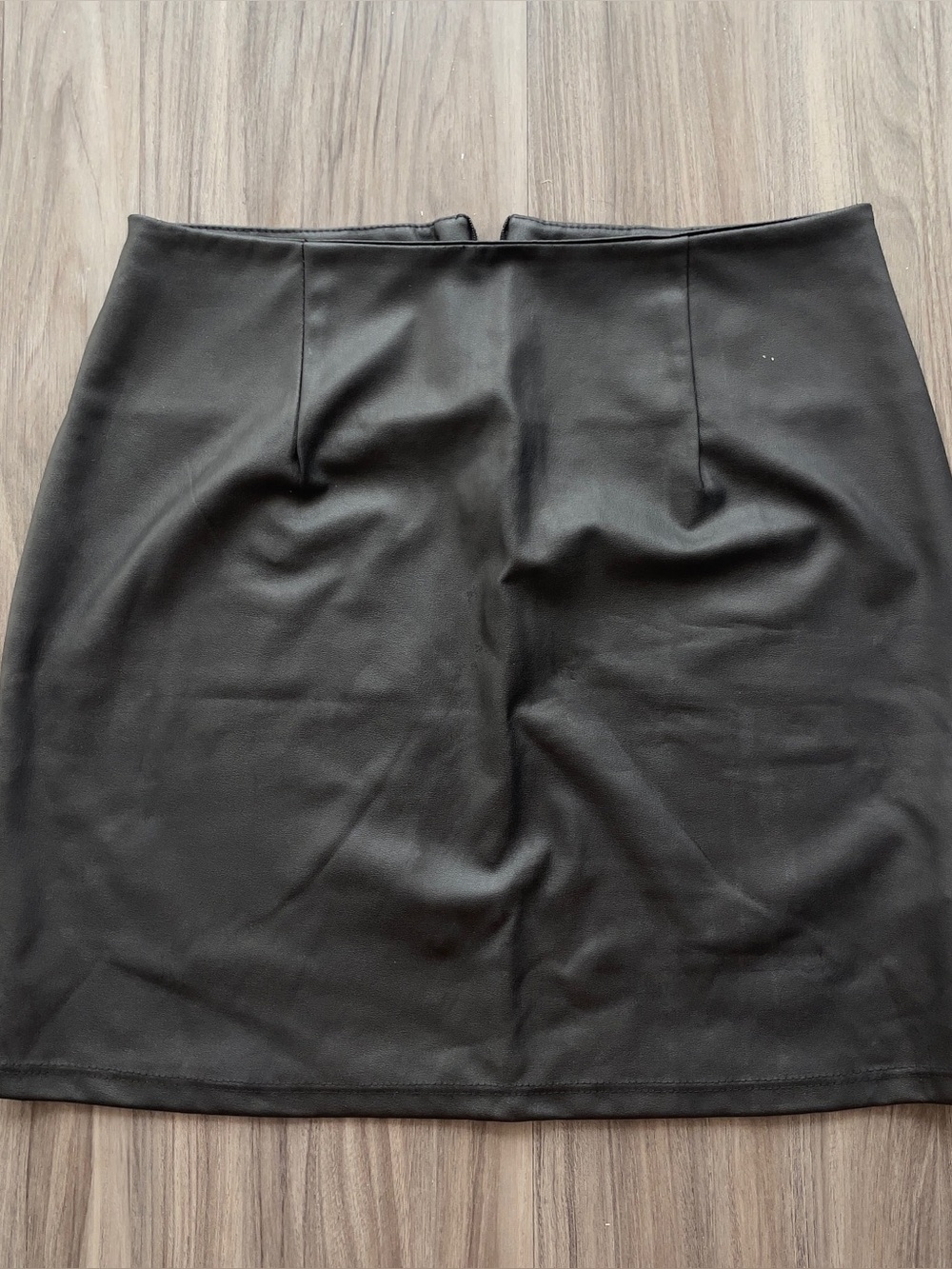 Black Faux Leather Mini Skirt